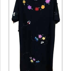 Collective Berek black flower dress xl